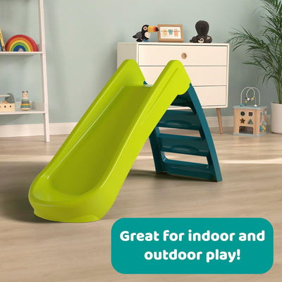 Fun N Fold Kids Slide, Indoor & Outdoor, Wide Steps, Ages 18M+