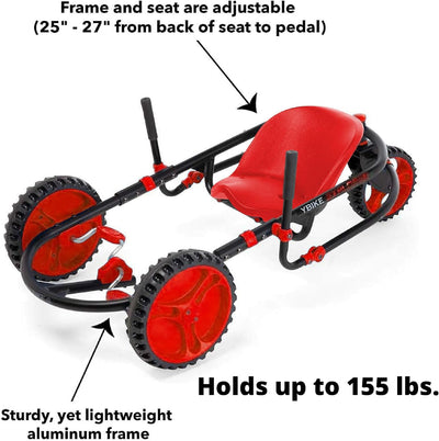 Explorer Pedal Car, 3-Wheel Go-Kart, Ages 4+, 155lb Capacity