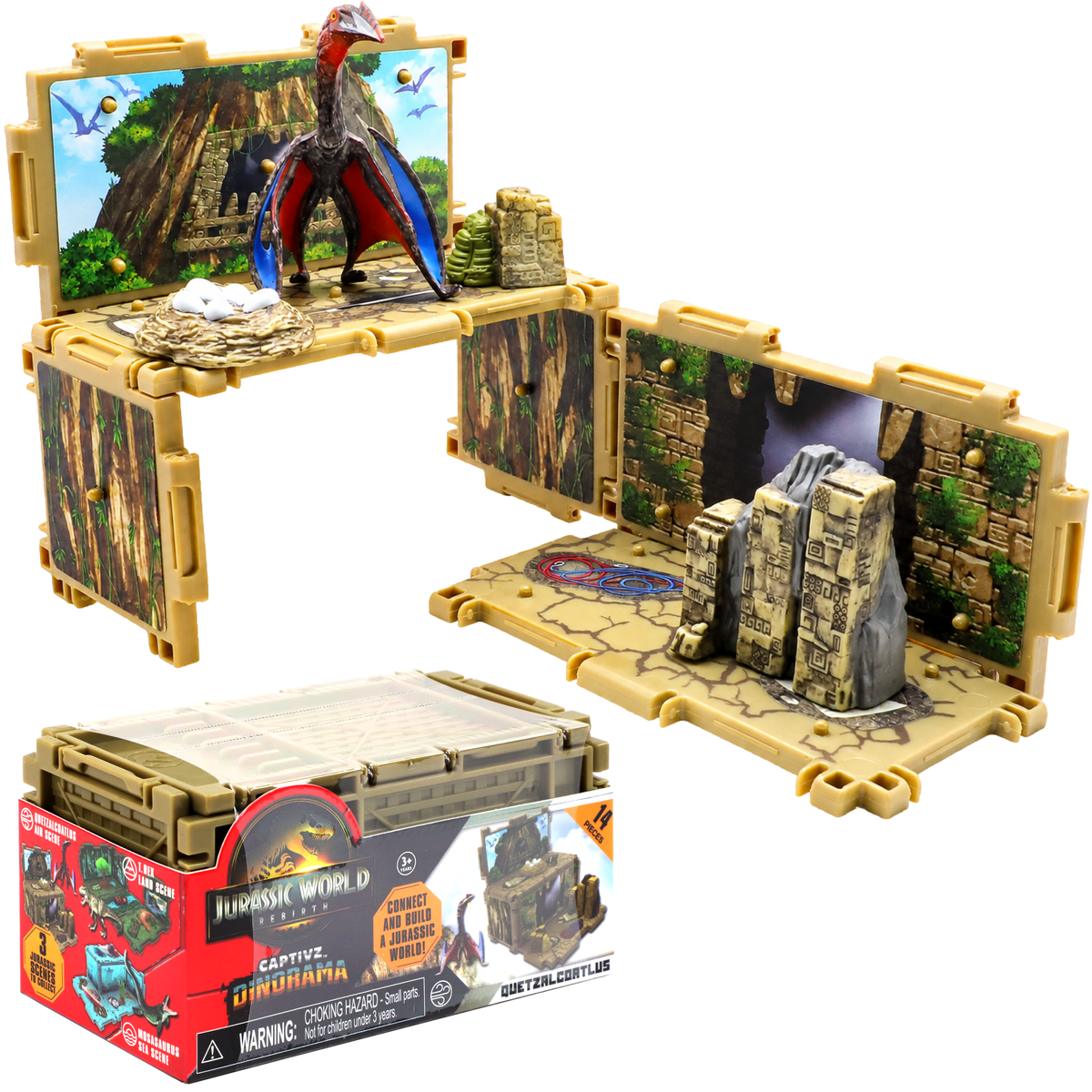 Jurassic World Dinorama Dinosaur Toys Playset for Kids Ages3+