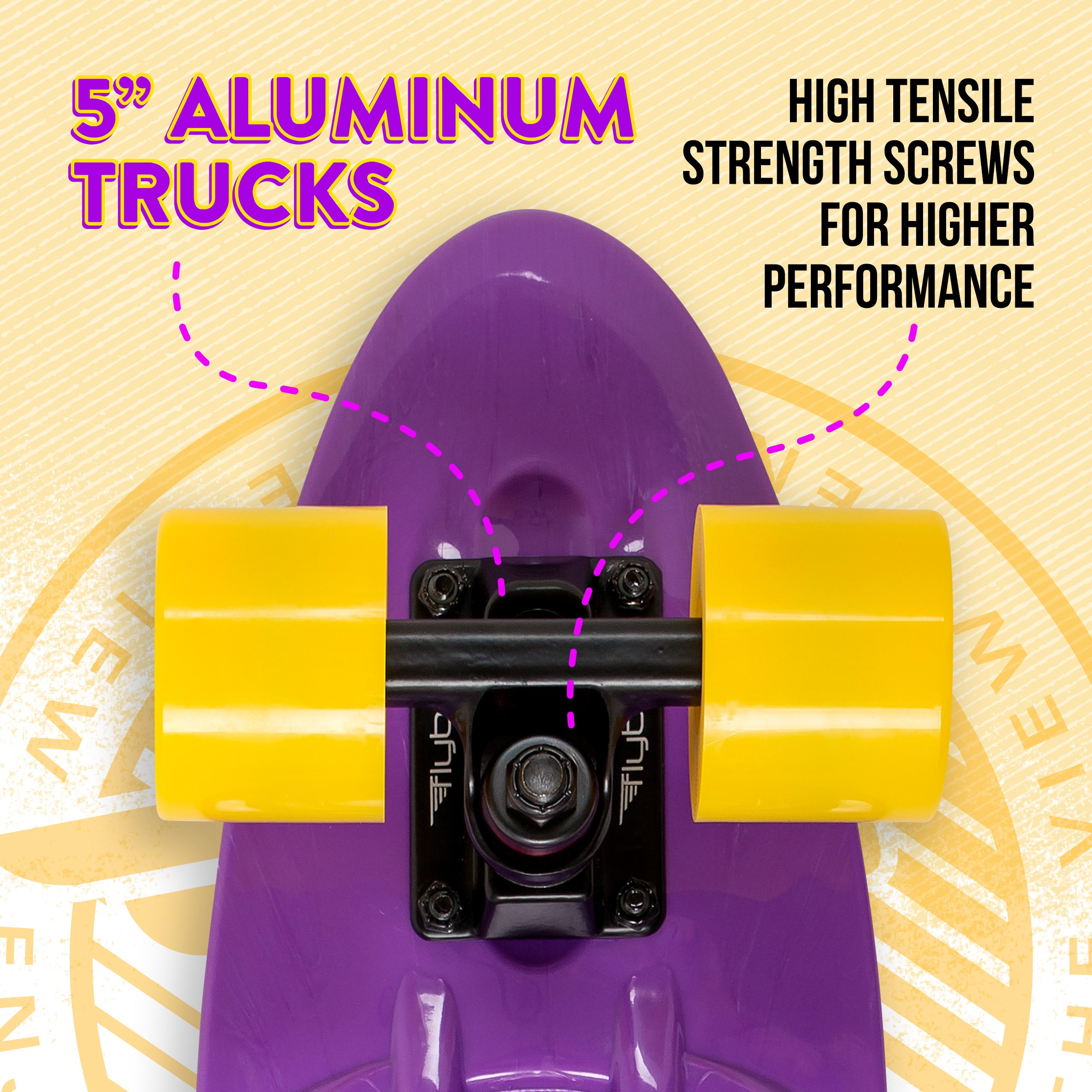 Flybar 22 Inch Kids Skateboard – Mini Cruiser Skateboards for Kids Ages 6-12, Outdoor Toys, Lightweight, Durable, Non-Slip Deck, ABEC-7 Bearings, Holds up to 175 lbs