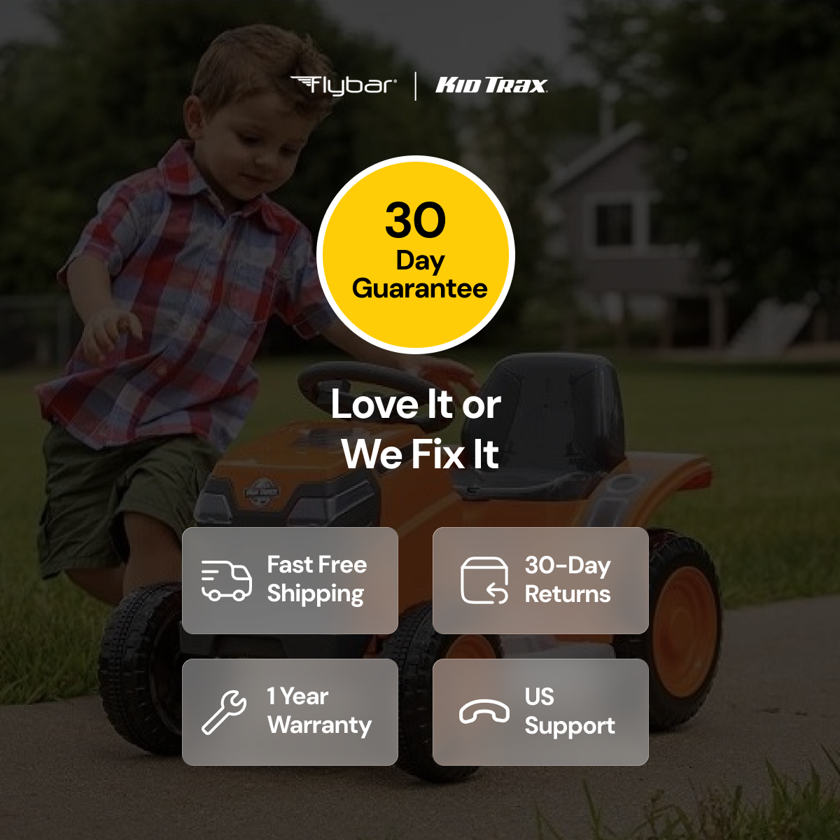 Kid Trax 6V Mow & Go Lawn Mower Orange - Test