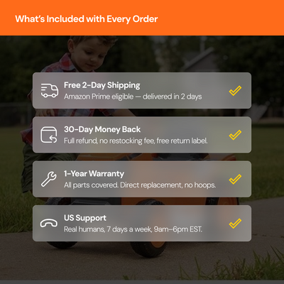 Kid Trax 6V Mow & Go Lawn Mower Orange - Test