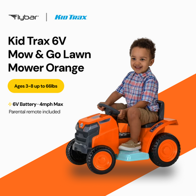 Kid Trax 6V Mow & Go Lawn Mower Orange - Test