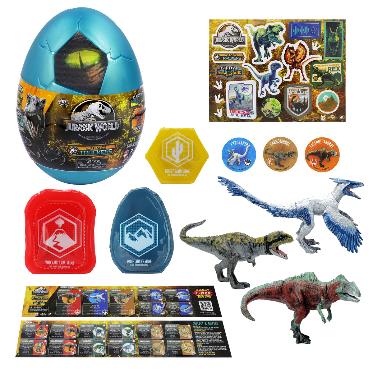 Jurassic World Captivz Surprise Egg Playset for Kids Ages 3+