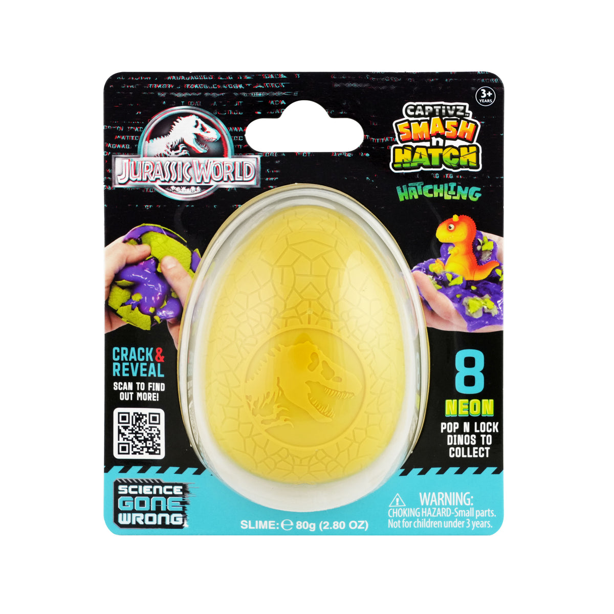 Jurassic World Science Gone Wrong Smash N Hatch 2-Pack Surprise Eggs Ages3+