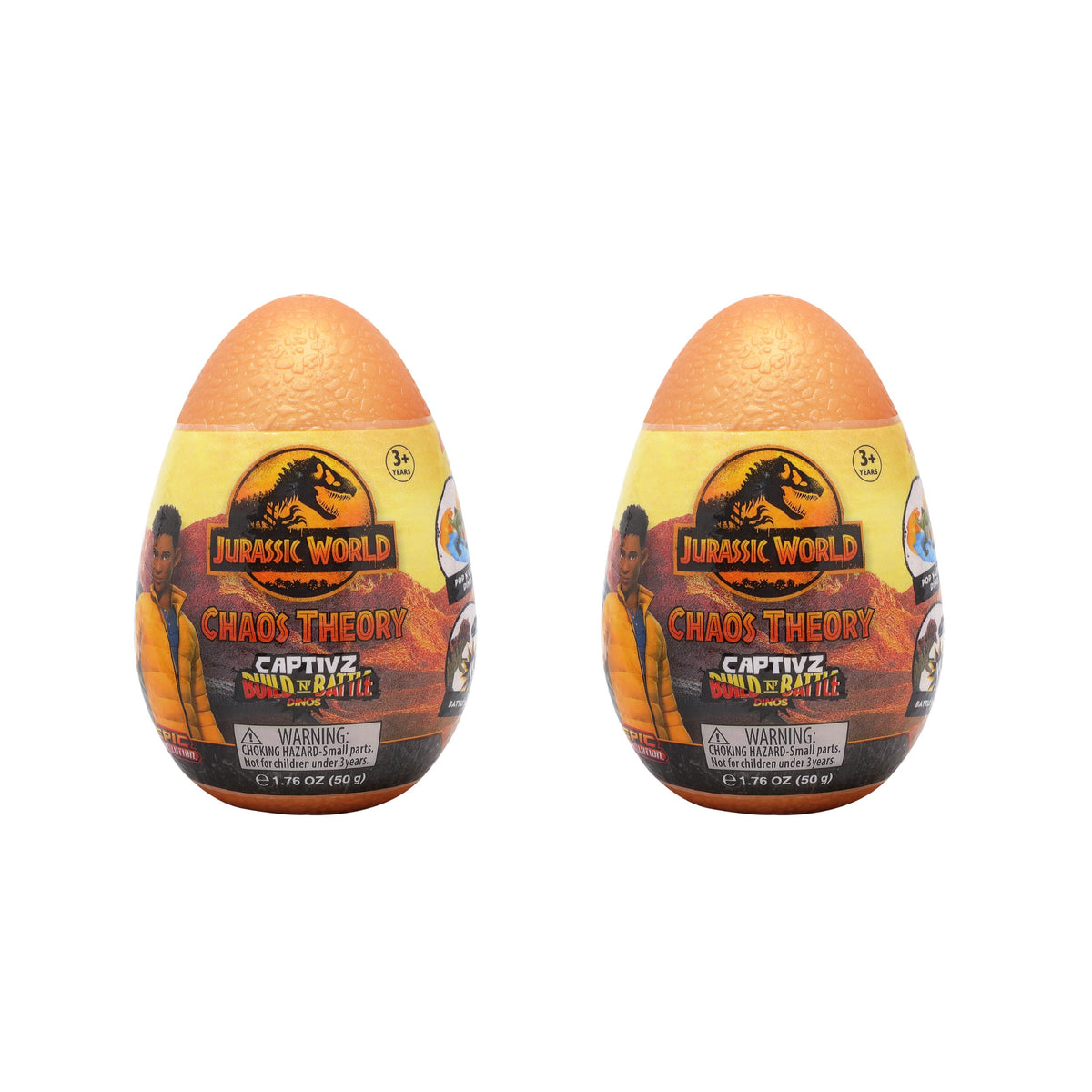 Jurassic World Captivz 2-Pack Surprise Eggs for Kids Ages 3+