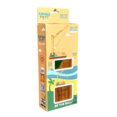Island Time Sports Ring Toss Game - Outdoor Yard Beach Games for Adults and Family, Hook and Ring Games with String and Hooks for Indoor/Outdoor Use (1 Player Tabletop)