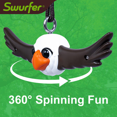 Swurfer Ninja Twister Swing Spins Set - 360° Twist Spin Toy, Swing Set Accessories for Backyard, Kids Outdoor Toys, Playground Hang Toys, Easy Install, Adjust Height, Durable, Up to 300lbs, Hawk