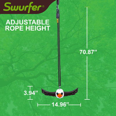 Swurfer Ninja Twister Swing Spins Set - 360° Twist Spin Toy, Swing Set Accessories for Backyard, Kids Outdoor Toys, Playground Hang Toys, Easy Install, Adjust Height, Durable, Up to 300lbs, Hawk