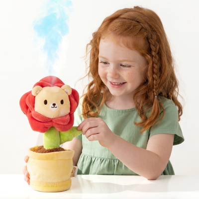 I love Aromie Blooms Potted Flower Stuffed Animal, Plush Toy with Visible Mist & Refillable Scent Pods