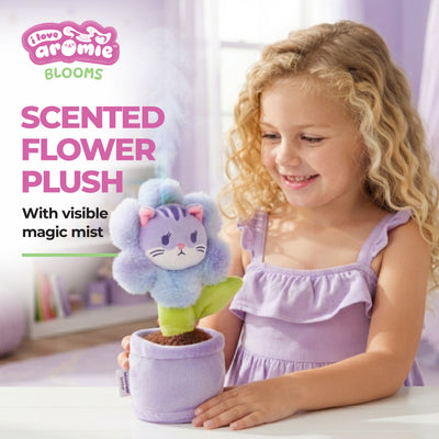 I love Aromie Blooms Potted Flower Stuffed Animal, Plush Toy with Visible Mist & Refillable Scent Pods