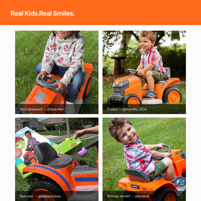 Kid Trax 6V Mow & Go Lawn Mower Orange - Test