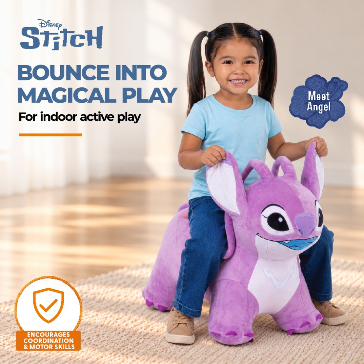 Waddle Plush Unicorn Hopper, Ages 2+, Inflatable, Washable Cover