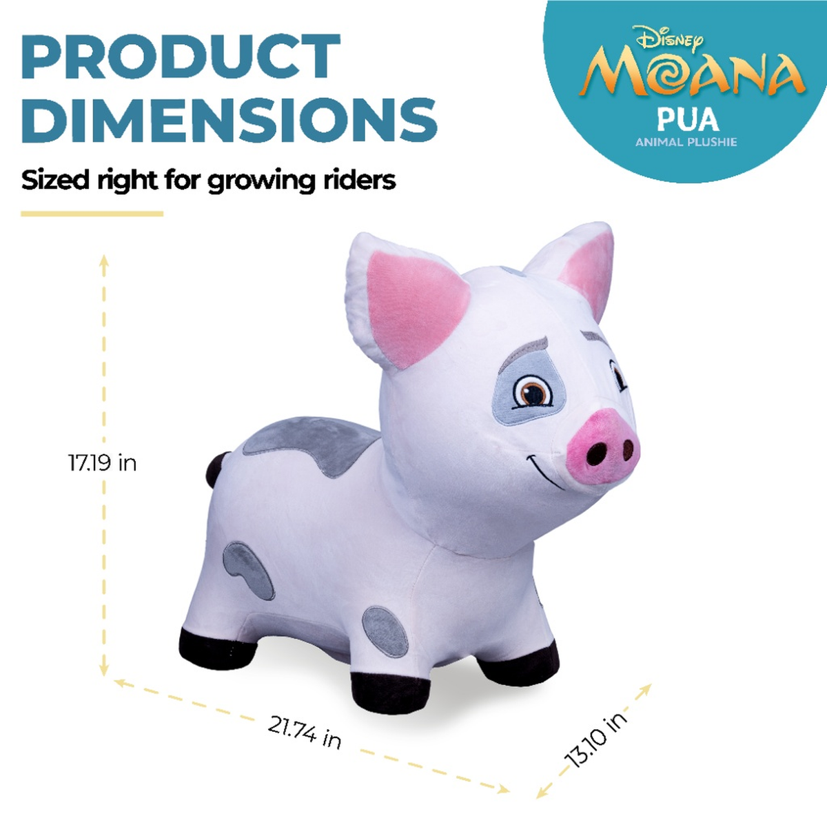 Waddle Plush Unicorn Hopper, Ages 2+, Inflatable, Washable Cover