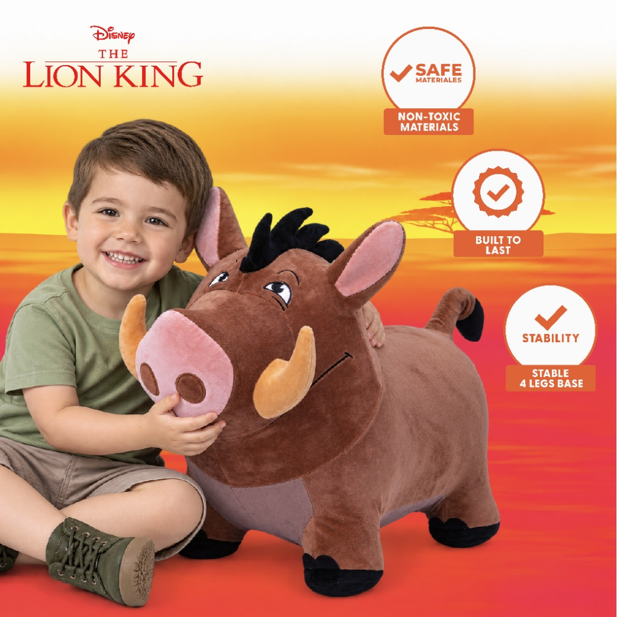 Waddle Plush Unicorn Hopper, Ages 2+, Inflatable, Washable Cover