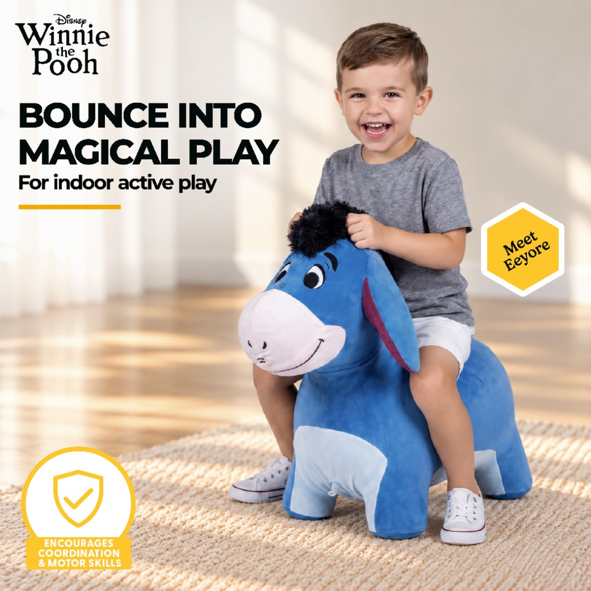 Waddle Plush Unicorn Hopper, Ages 2+, Inflatable, Washable Cover