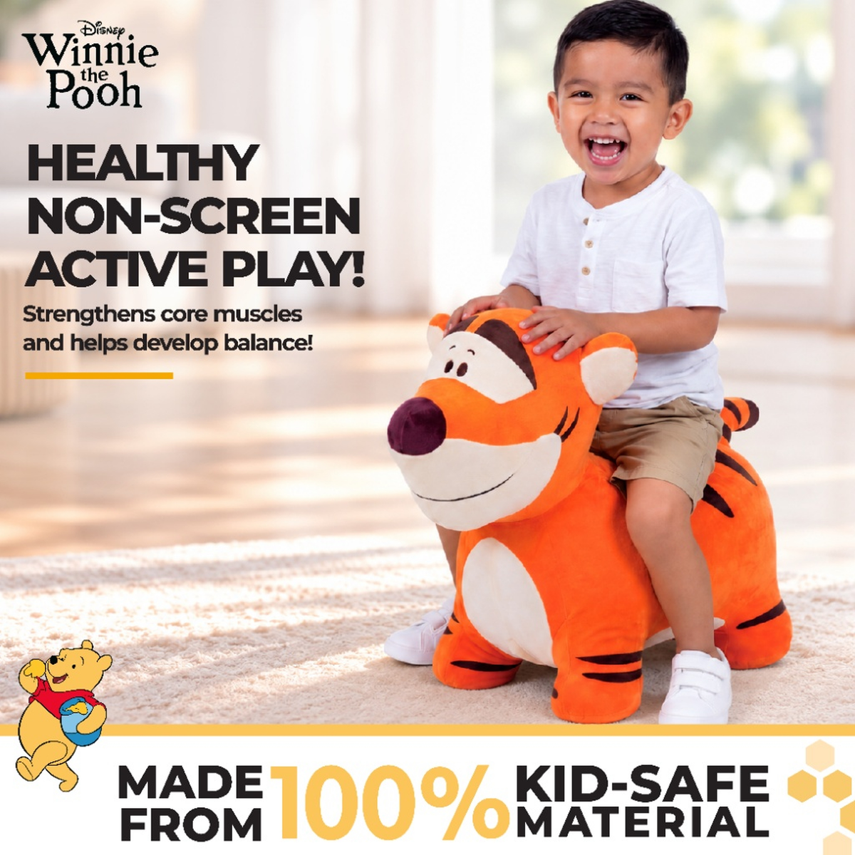 Waddle Plush Unicorn Hopper, Ages 2+, Inflatable, Washable Cover