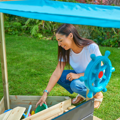 TP Toys Ahoy Ship - Sand Box with Cover Play Boat - NSG Products